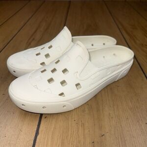 Vans Slip On Mule TRK Shoes Size 10 White Marshmallow Rubber